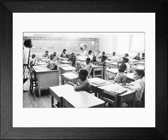 Framed Print : Teacher Addresses Integrated Students Framed Print : Teacher Addresses Integrated Students