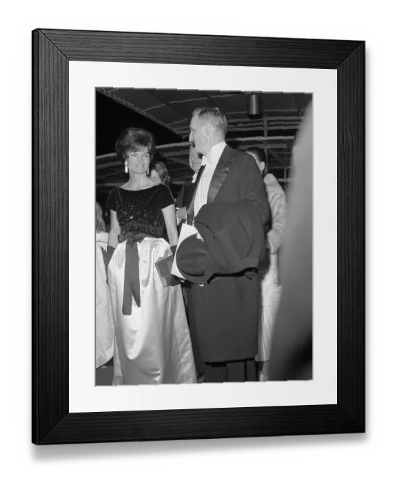 Framed Print : Portrait of Jackie Kennedy and John D Rockefeller III Framed Print : Portrait of Jackie Kennedy and John D Rockefeller III