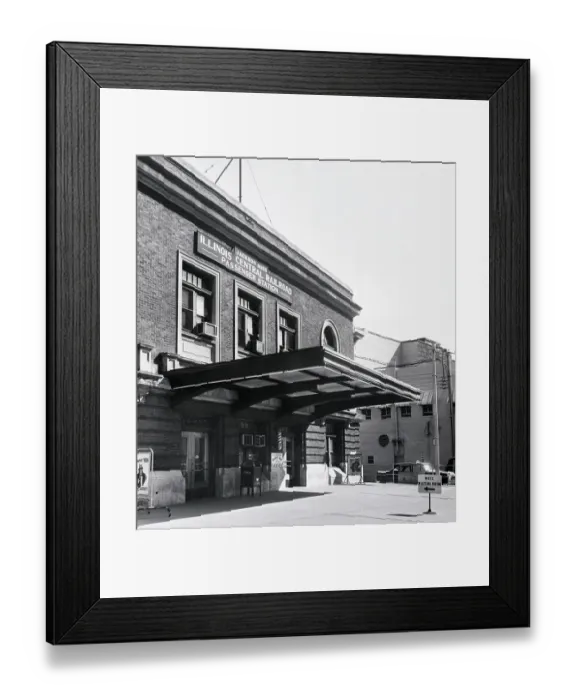 Framed Print : Illinois Central Railroad Station Framed Print : Illinois Central Railroad Station