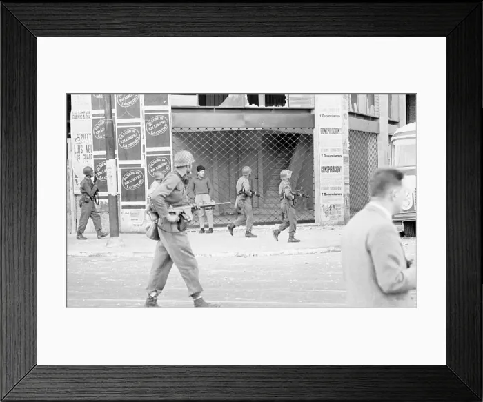 Framed Print : Soldiers Surveying Ruins Framed Print : Soldiers Surveying Ruins