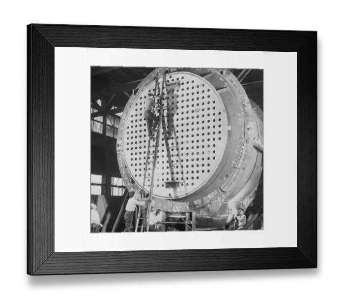 Framed Print : Construction of Nuclear Reactor Framed Print : Construction of Nuclear Reactor