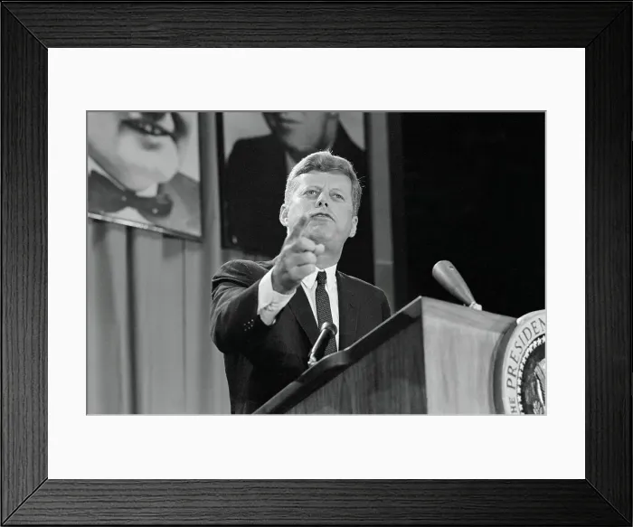 Framed Print : President Kennedy Adressing Party Memebers Framed Print : President Kennedy Adressing Party Memebers