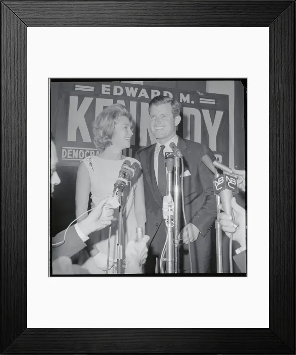 Framed Print : Edward Moore Kennedy and Wife Smiling Framed Print : Edward Moore Kennedy and Wife Smiling