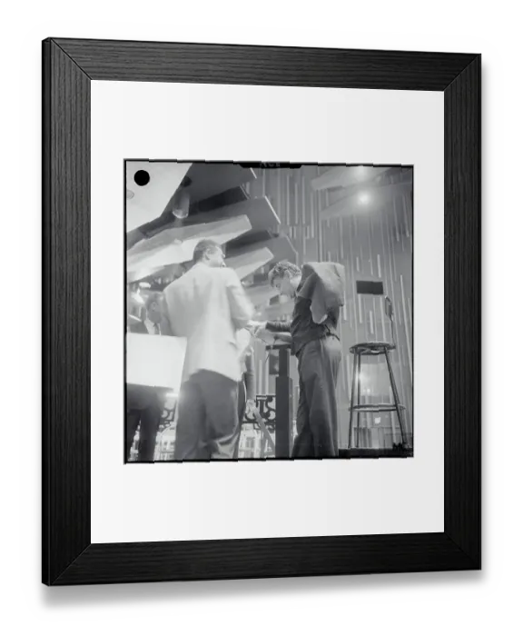 Framed Print : Leonard Bernstein Chatting with a Colleague Framed Print : Leonard Bernstein Chatting with a Colleague