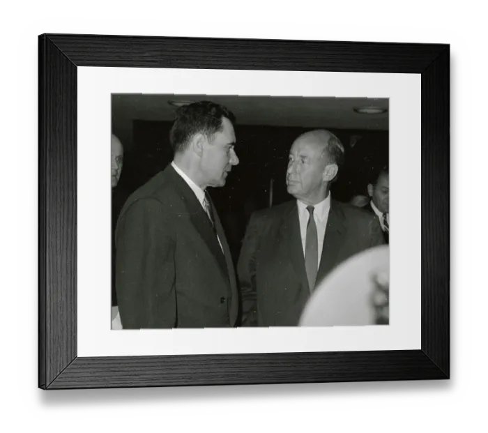 Framed Print : Gromyko and Stevenson Standing Together Framed Print : Gromyko and Stevenson Standing Together