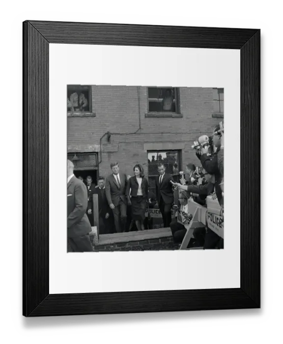 Framed Print : John Kennedy and Wife After Voting Framed Print : John Kennedy and Wife After Voting