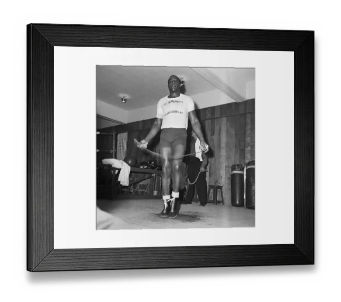 Framed Print : Boxer Liston Jumping Rope Framed Print : Boxer Liston Jumping Rope