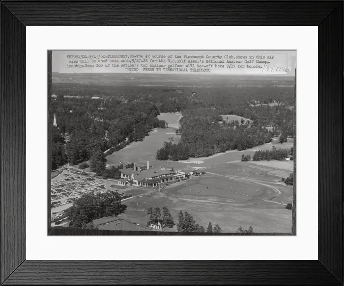 Framed Print : Aerial View of Pinehurst Country Club