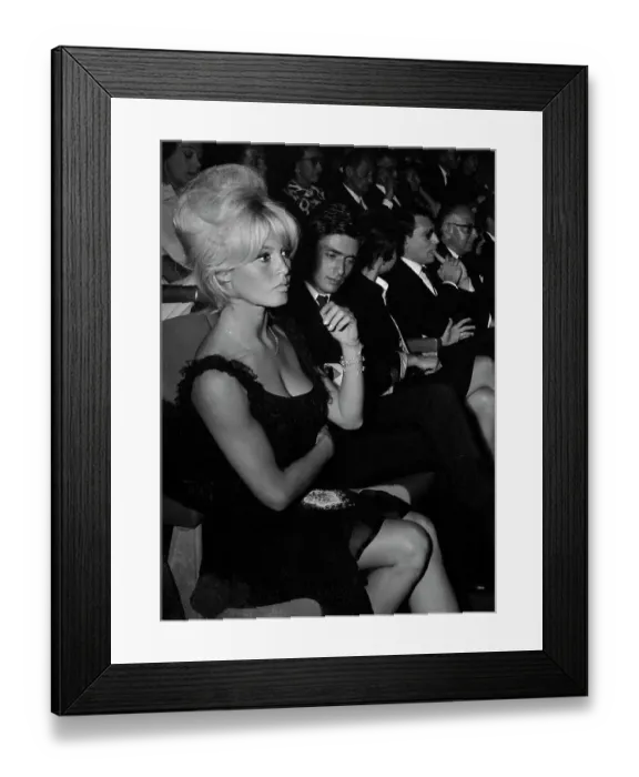 Framed Print : Brigitte Bardot Watching Movie Premiere Framed Print : Brigitte Bardot Watching Movie Premiere