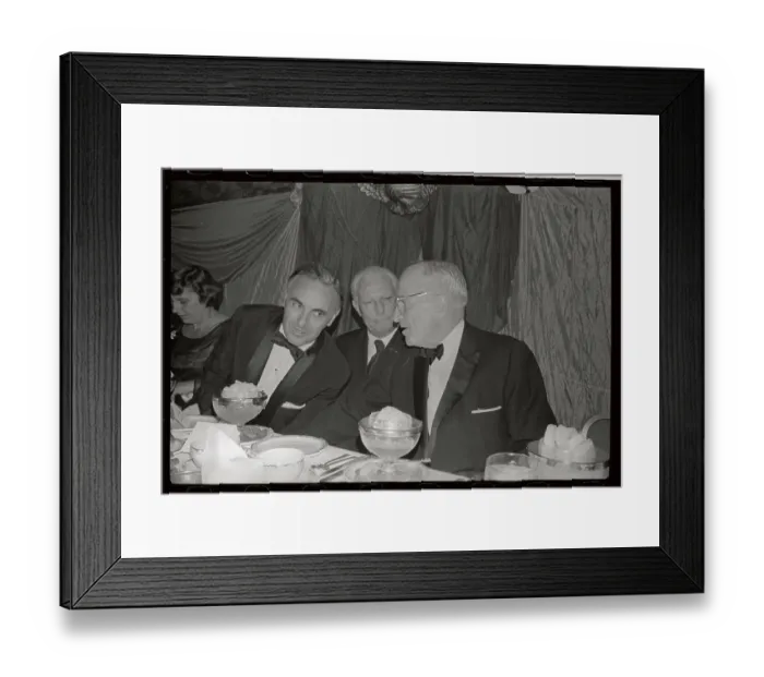 Framed Print : Harry S. Truman Seated at Dinner with Friends Framed Print : Harry S. Truman Seated at Dinner with Friends