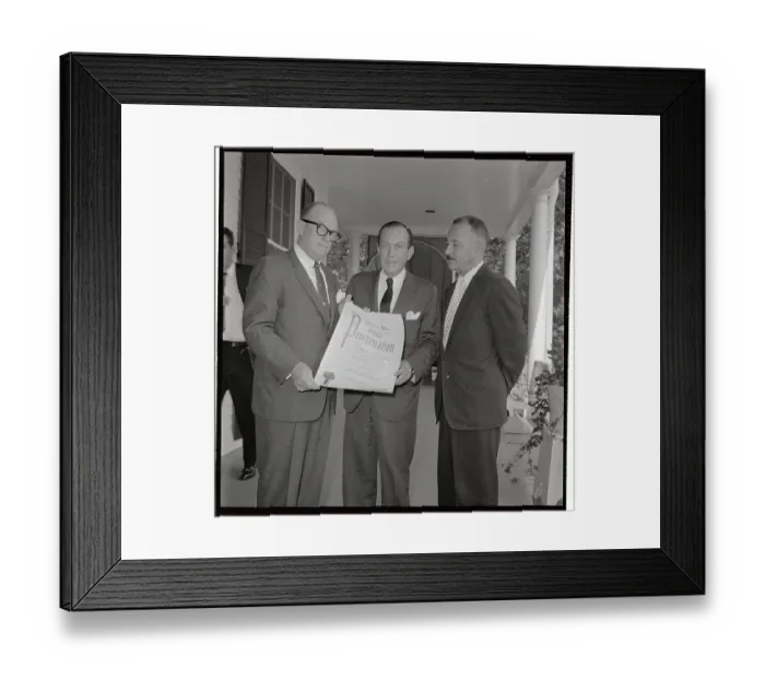 Framed Print : NY Mayor Robert Wagner Displaying Proclamation Framed Print : NY Mayor Robert Wagner Displaying Proclamation