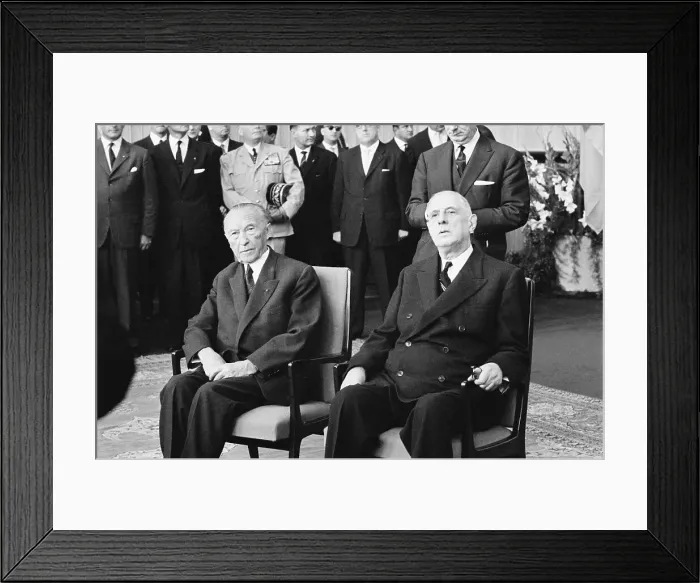 Framed Print : Konrad Adenauer and Charles de Gaulle Framed Print : Konrad Adenauer and Charles de Gaulle