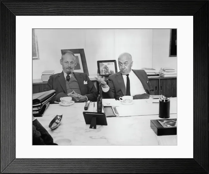 Framed Print : Otto Preminger with Patrick Dennis Framed Print : Otto Preminger with Patrick Dennis