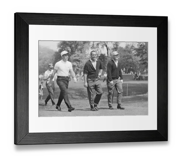 Framed Print : Professional Golfers Walking Across Golf Course Framed Print : Professional Golfers Walking Across Golf Course