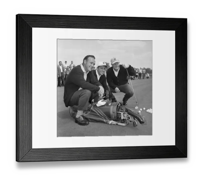 Framed Print : Champion Golfers on Practice Round Framed Print : Champion Golfers on Practice Round
