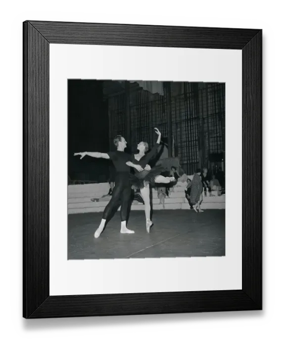 Framed Print : Dancers Practicing Ballet Moves Framed Print : Dancers Practicing Ballet Moves