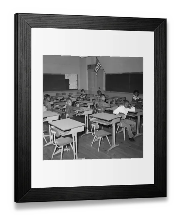Framed Print : Half-Empty Desegregated School Framed Print : Half-Empty Desegregated School