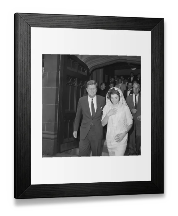 Framed Print : Kennedys Leaving Church, Rhode Island Framed Print : Kennedys Leaving Church, Rhode Island