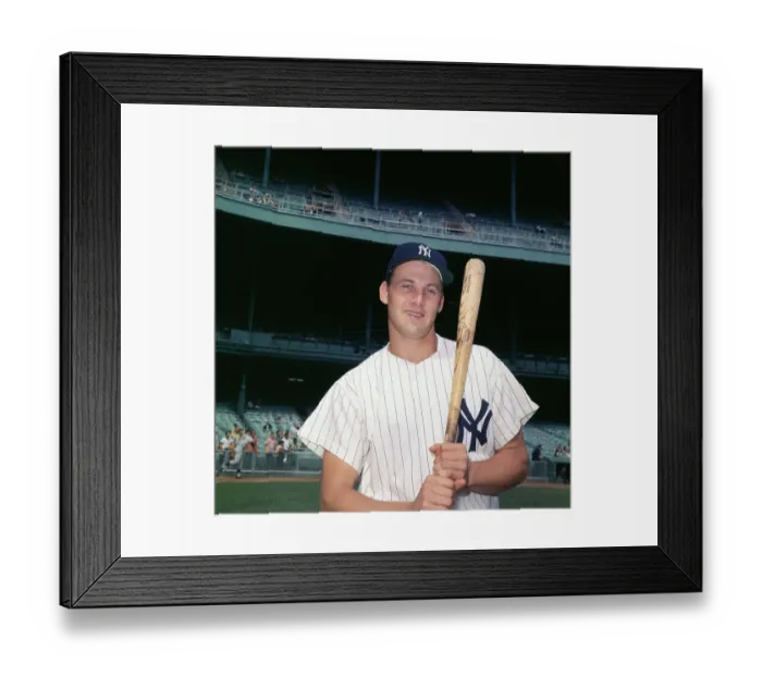 Framed Print : Tom Tresh Posing with Baseball Bat Framed Print : Tom Tresh Posing with Baseball Bat