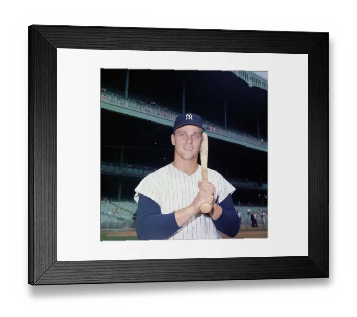 Framed Print : Roger Maris Posing with Baseball Bat Framed Print : Roger Maris Posing with Baseball Bat