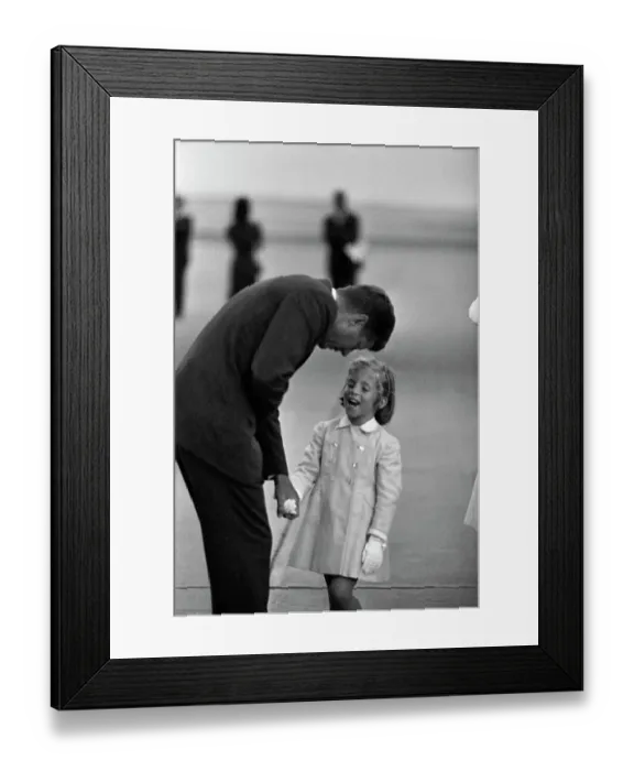 Framed Print : President Kennedy With Daughter Caroline Framed Print : President Kennedy With Daughter Caroline
