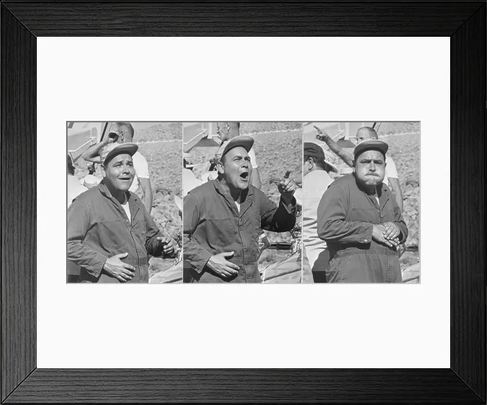 Framed Print : Comedian Jonathan Winters Entertaining Film Crew Framed Print : Comedian Jonathan Winters Entertaining Film Crew