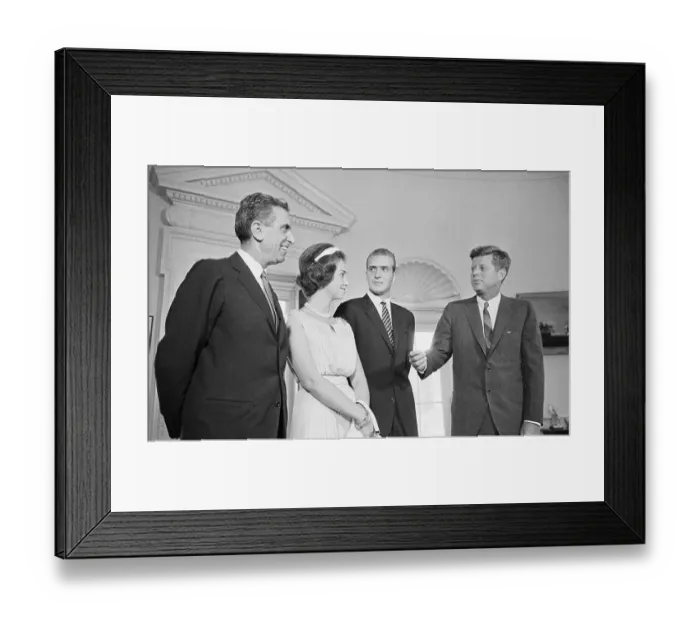 Framed Print : President Kennedy Meeting with Spanish Royalty Framed Print : President Kennedy Meeting with Spanish Royalty