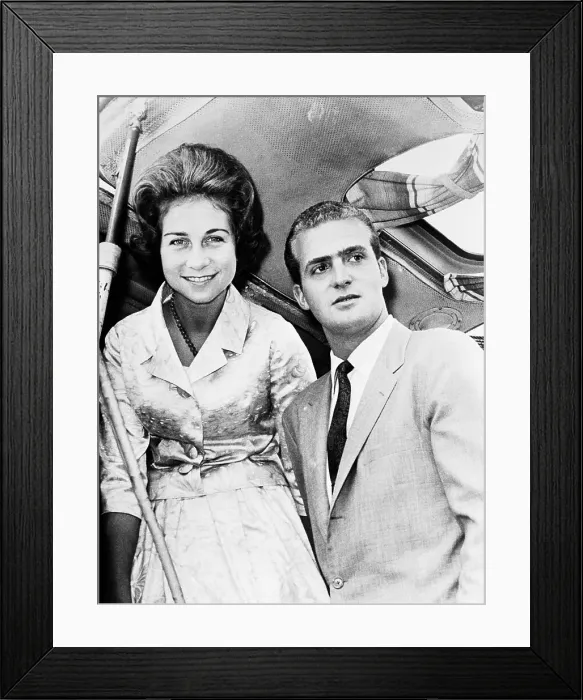Framed Print : Portrait of Princess Sophie and Don Juan Carlos