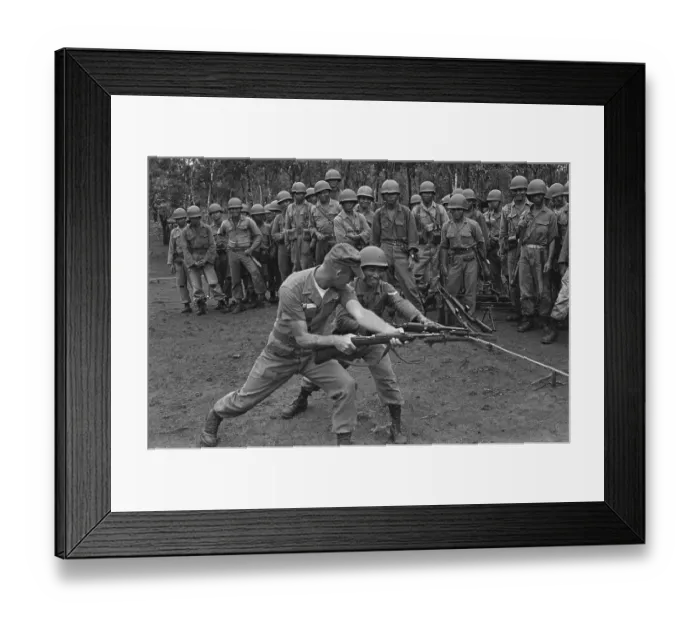 Framed Print : US Army Ranger Trains Vietnamese Corporal Framed Print : US Army Ranger Trains Vietnamese Corporal
