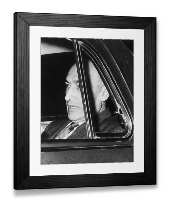 Framed Print : Soviet Spy Robert Soblen in Automobile