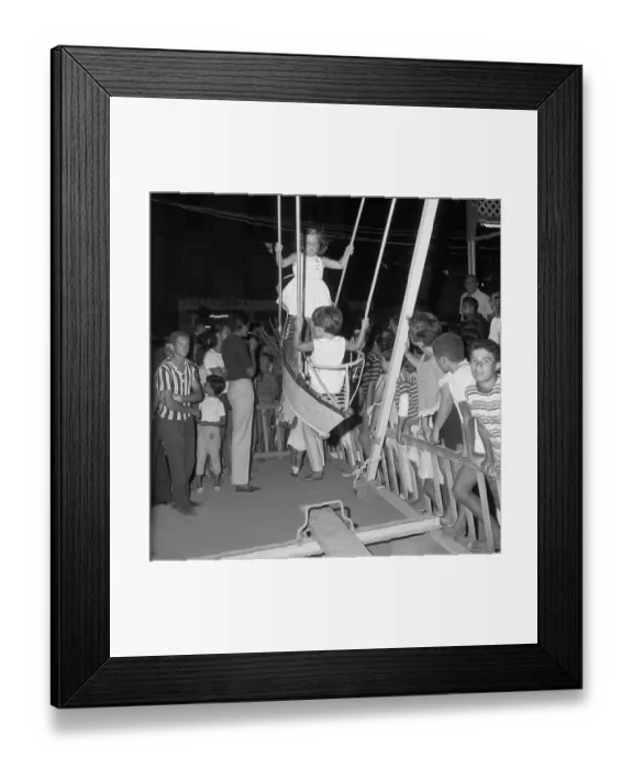 Framed Print : Young Caroline Kennedy Swinging with Another Girl Framed Print : Young Caroline Kennedy Swinging with Another Girl