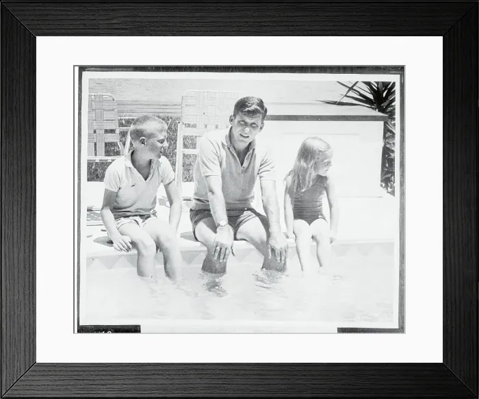 Framed Print : Walter Schirra III Sitting with his Children