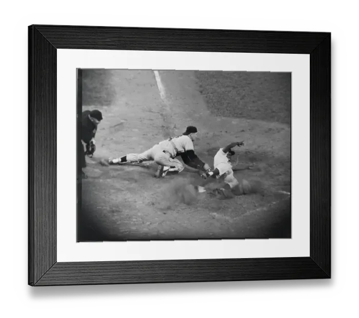 Framed Print : Clarence Coleman Sliding into Home Framed Print : Clarence Coleman Sliding into Home