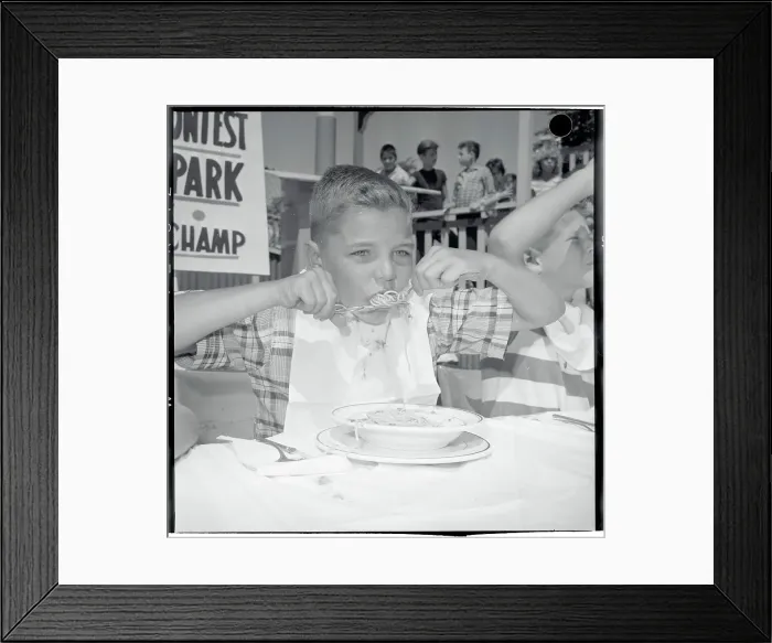 Framed Print : Spaghetti Contest Contestant Framed Print : Spaghetti Contest Contestant
