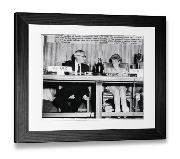Framed Print : Desi Arnaz Looking at Lucille Ball