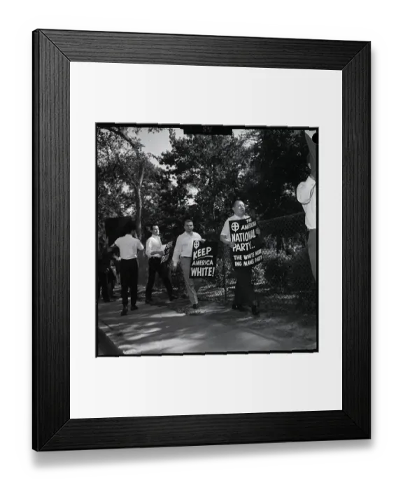 Framed Print : Pickets For American National Party Framed Print : Pickets For American National Party