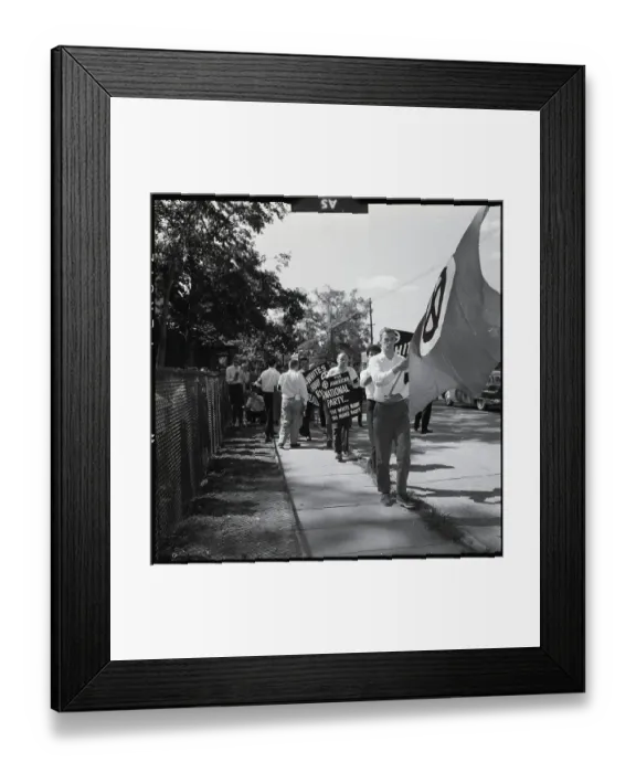 Framed Print : Pickets For American National Party Framed Print : Pickets For American National Party