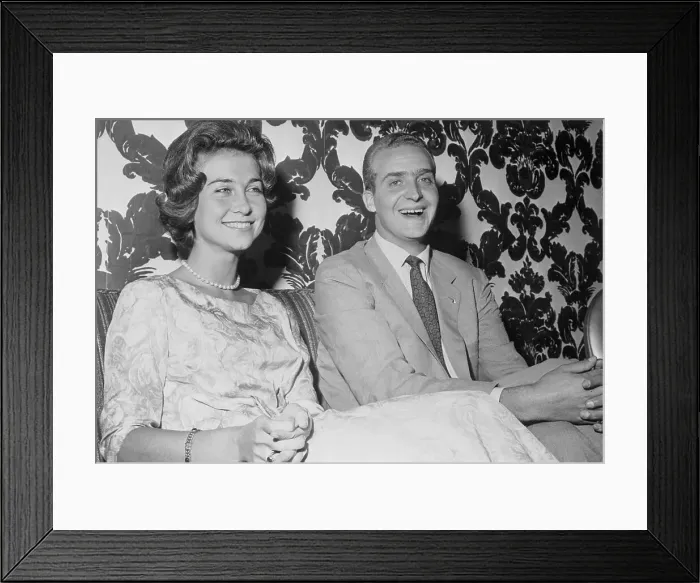 Framed Print : Portrait of Don Juan Carlos and Princess Sophie Framed Print : Portrait of Don Juan Carlos and Princess Sophie