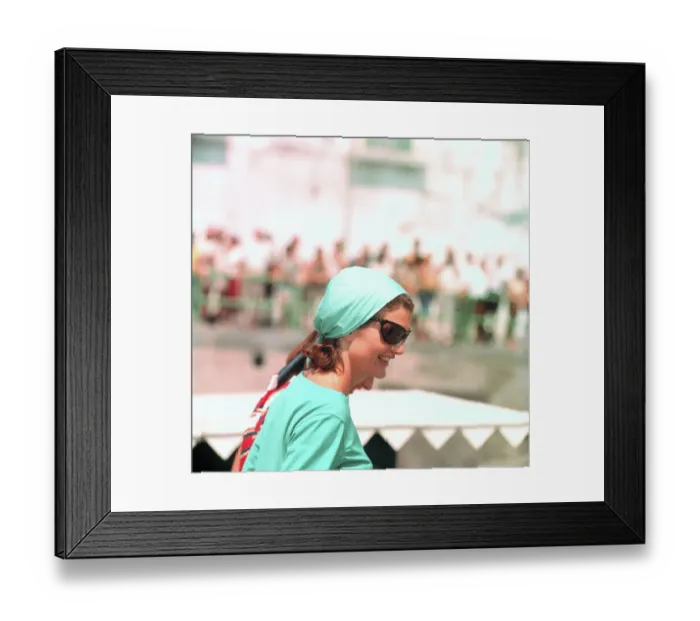 Framed Print : Jacqueline Kennedy on Pier Framed Print : Jacqueline Kennedy on Pier