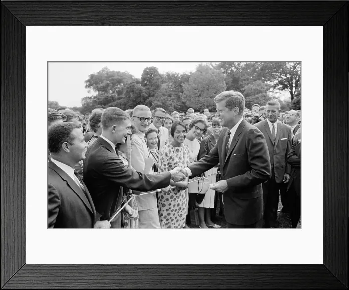 Framed Print : Kennedy Talking to Peace Corp Volunteers Framed Print : Kennedy Talking to Peace Corp Volunteers