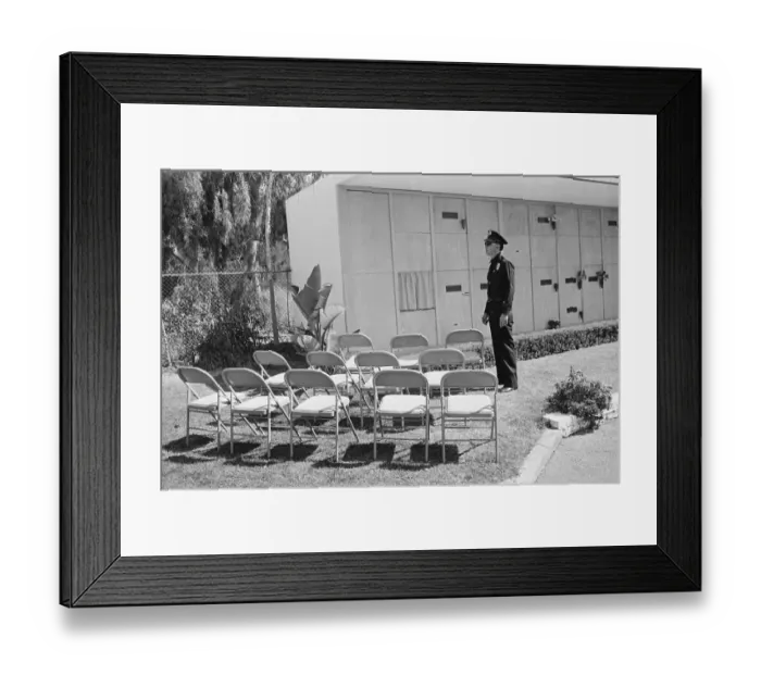 Framed Print : Police Officer Guarding Crypt Framed Print : Police Officer Guarding Crypt