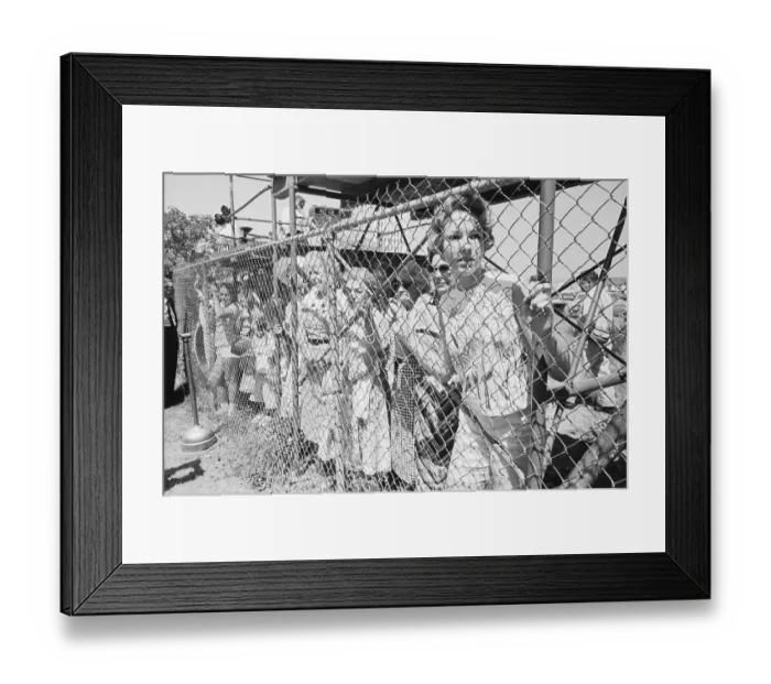Framed Print : Spectators Watching Funeral of Marilyn Monroe