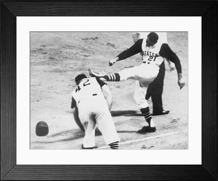 Framed Print : Roberto Clemente Kicking His Cap Framed Print : Roberto Clemente Kicking His Cap