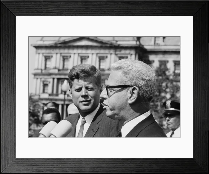 Framed Print : President John F. Kennedy with Arthur Goldberg Framed Print : President John F. Kennedy with Arthur Goldberg