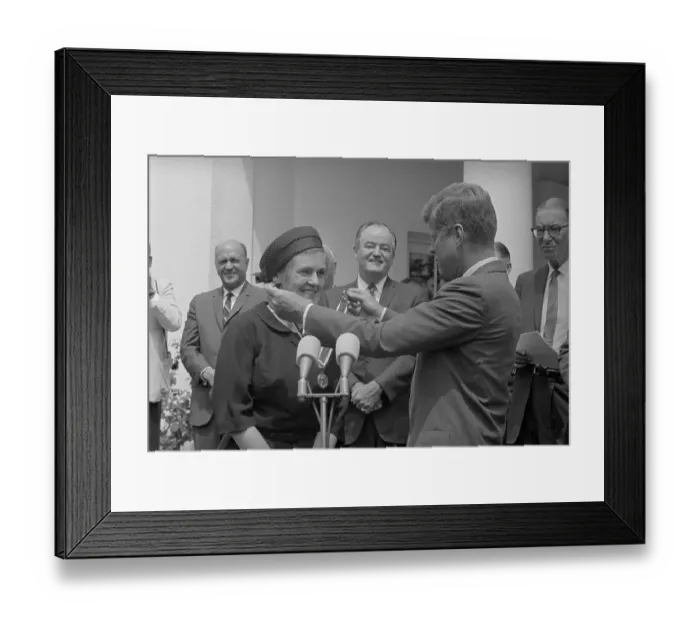 Framed Print : John Kennedy Presenting Award Framed Print : John Kennedy Presenting Award
