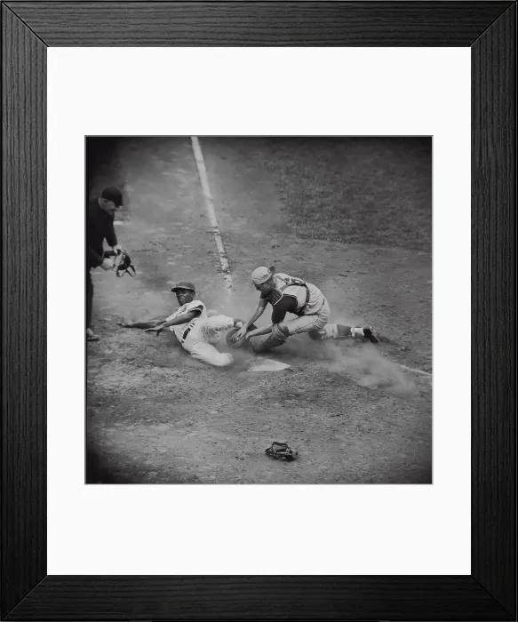 Framed Print : John Edwards Tagging Out Felix Mantilla Framed Print : John Edwards Tagging Out Felix Mantilla