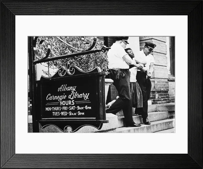 Framed Print : Police Carry Civil Rights Demonstrator Away Framed Print : Police Carry Civil Rights Demonstrator Away