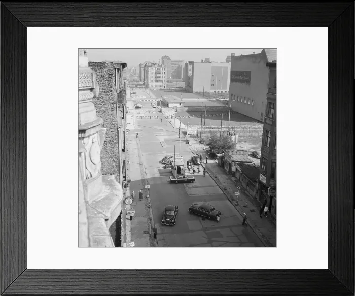 Framed Print : Aerial View of Checkpoint Charlie Framed Print : Aerial View of Checkpoint Charlie