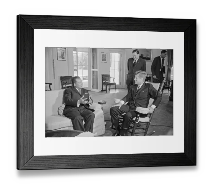 Framed Print : President Kennedy Meeting with Prince of Laos Framed Print : President Kennedy Meeting with Prince of Laos