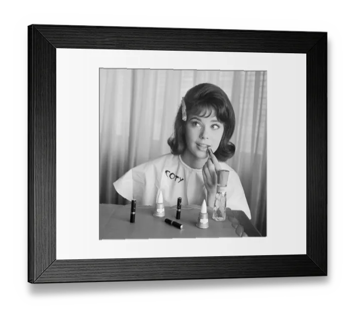 Framed Print : Young Model Applying Makeup Framed Print : Young Model Applying Makeup